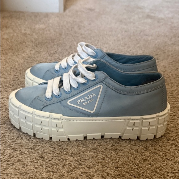 Prada light blue platform sneakers size 8 - Picture 6 of 12